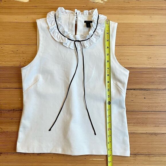 J. Crew ruffle neck top in Ponte office Sleeveless. Size XS. - Picture 12 of 15